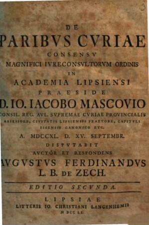 De paribus curiae