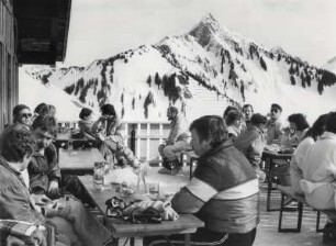 Rast im Skigebiet des Faschinajochs, Großes Walsertal