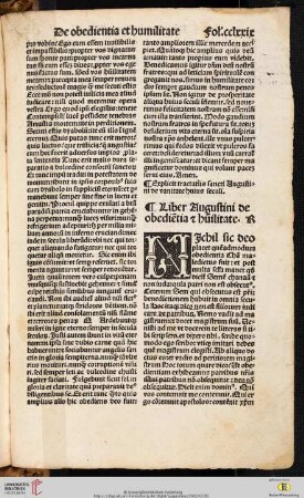 Liber de obedientia et humilitate