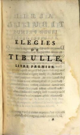 Élégies de Tibulle