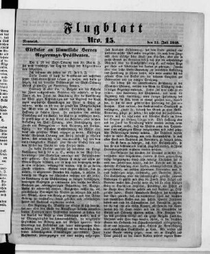 Flugblatt. 1849-1849