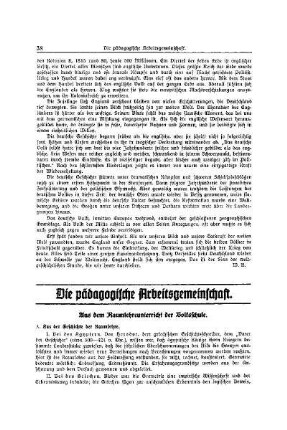 Die pädagogische Arbeitsgemeinschaft