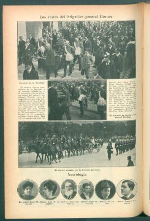 Los restos del brigadier general Hornos