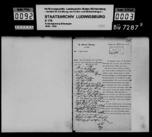 Prüfung der Sportelrechnungen des Oberamts Öhringen