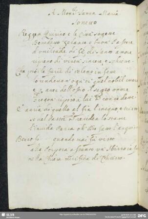 [Text 6:] A Monsignore Santa Maria
