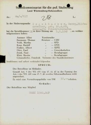 Segelbacher, Gerog