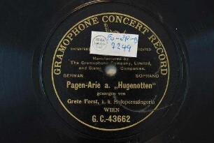 Pagen-Arie a. "Hugenotten" / [G. Meyerbeer]
