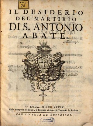 Il Desiderio del Martirio di S. Antonio ...