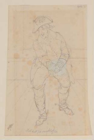 Karl Wilhelm Ferdinand Unzelmann als Matz in "Das Intermezzo oder der Landjunker in der Residenz" von Kotzebue