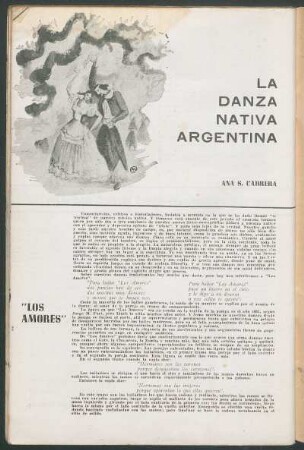 La danza nativa argentina : "Los amores"
