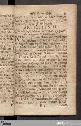 Articulus II. Quando rescindatur, irritetur, & quando rumpatur Testamentum?