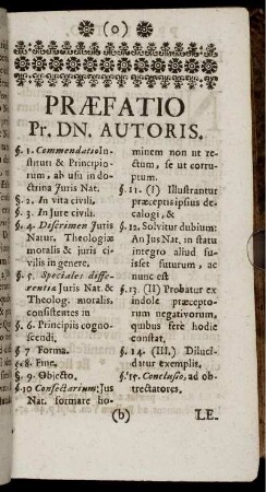 Præfatio Pr. Dn. Autoris.