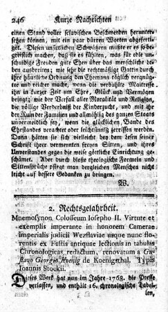 2) Rechtsgelahrheit.