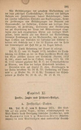 Capitel XI. Forst-, Jagd- und Fischerei-Polizei.