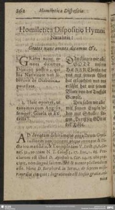 Homiletica Dispositio Hymni Natalitii: Grates nunc omnes dicamus & c.
