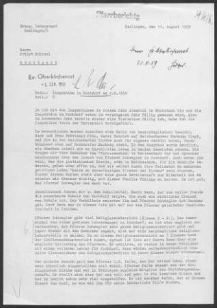 Hochdorf (Lkr. Esslingen): Inspektionsbericht 1959