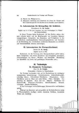 82. Laboratorium für Eisenprobierkunst