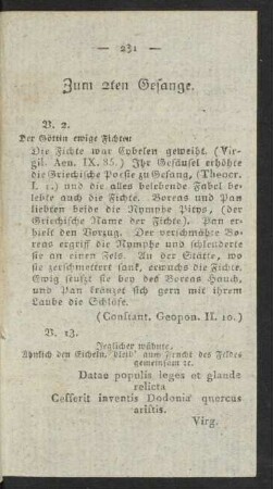 Zum 2ten Gesange.