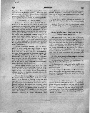Neue Maasse und Gewichte in der batavischen Republik.