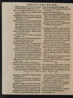 Index Tertius Rerum