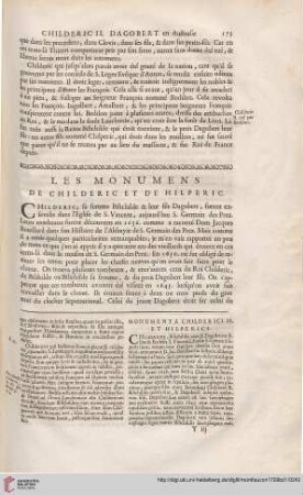 Les Monumens de Childeric et de Hilperic