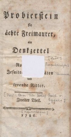 2: Probierstein für ächte Freimaurer