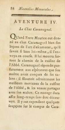 Aventure IV. Le Chat Caramagnol