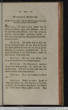 Siebentes Gespräch