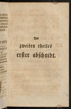 1-140, Des zweiten Theiles erster Abschnidt.