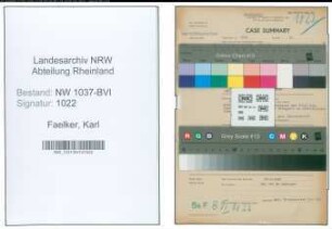 Entnazifizierung Karl Faelker , geb. 19.02.1893 (Sparkassenleiter)