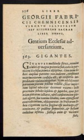 Georgii Fabricii Chemnicensis Virorum Illustrium Seu Historiae Sacrae Liber Nonus. Gentium Ecclesiae adversantium.