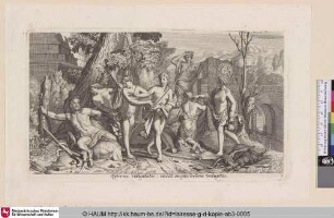 [Nymphen mit einem an einen Baum gefesselten Satyr; Nymphs, and a Satyr bound at a Tree]