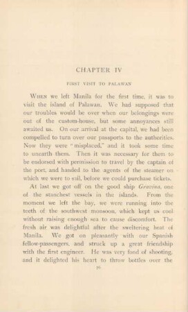 Chapter IV. First visit to Palawan
