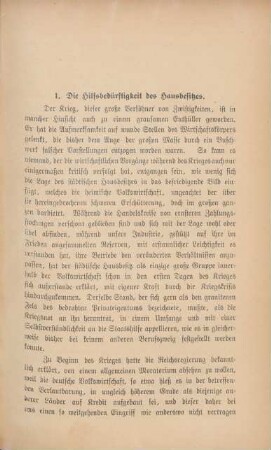 1. Die Hilfsbedürftigkeit des Hausbesitzes