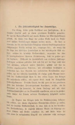 1. Die Hilfsbedürftigkeit des Hausbesitzes