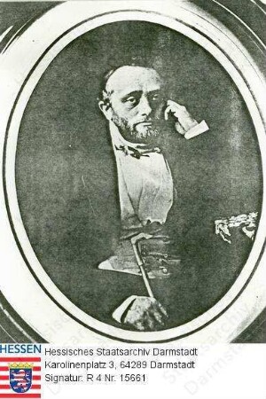 Büchner, Ludwig, Dr. med. (1824-1899) / Porträt, Brustbild in Medaillon