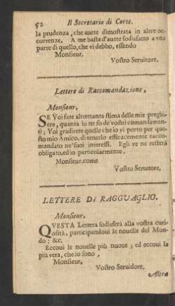 Lettere Di Ragguvaglio.