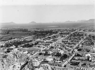Stadtansicht : Blick über die Häuser einer Stadt