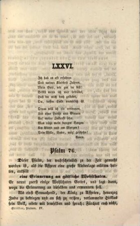 Psalmen zur Verlesung in Betstunden u. zur häuslichen Erbauung bearbeitet, 4