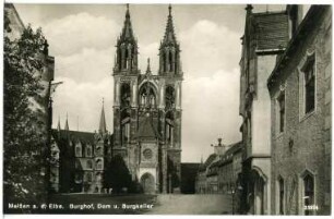 Meißen. Burghof, Dom und Burgkeller