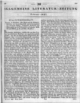 Bülau, F.: Der Staat und die Industrie. Leipzig: Göschen 1834