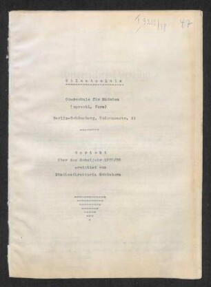 1937/38: Bericht über das Schuljahr ... - 1937/38