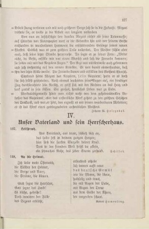 IV. Unser Vaterland und sein Herrscherhaus
