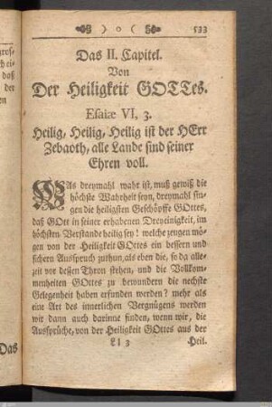 Das II. Capitel. Von Der Heiligkeit Gottes.