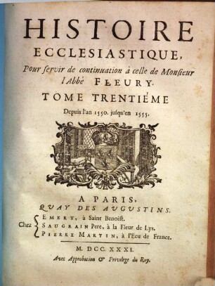 Histoire ecclésiastique, 30. Depuis l'an 1550. jusqu'en 1555