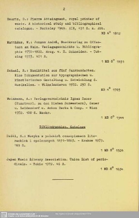 Bibliographien, Kataloge