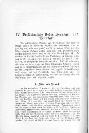 1. Sitte und Brauch.