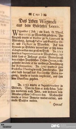 Das Leben Wingandi aus dem Gelehrten Lexico.