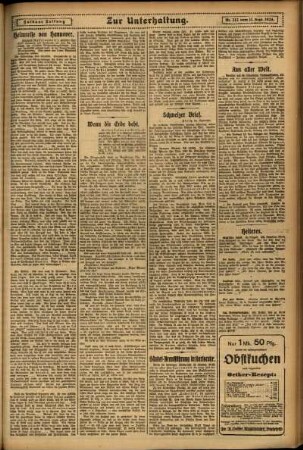 Zweite Ausgabe vom Donnerstag, den 11. September 1924.