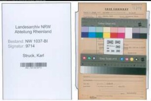 Entnazifizierung Karl Struck , geb. 03.02.1903 (Zugfuehrer)